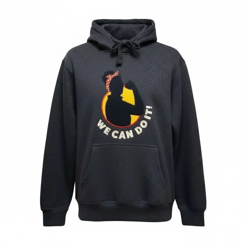 Boeing Rosie the Riveter We Can Do It Navy Blue Hoodie Sweatshirt